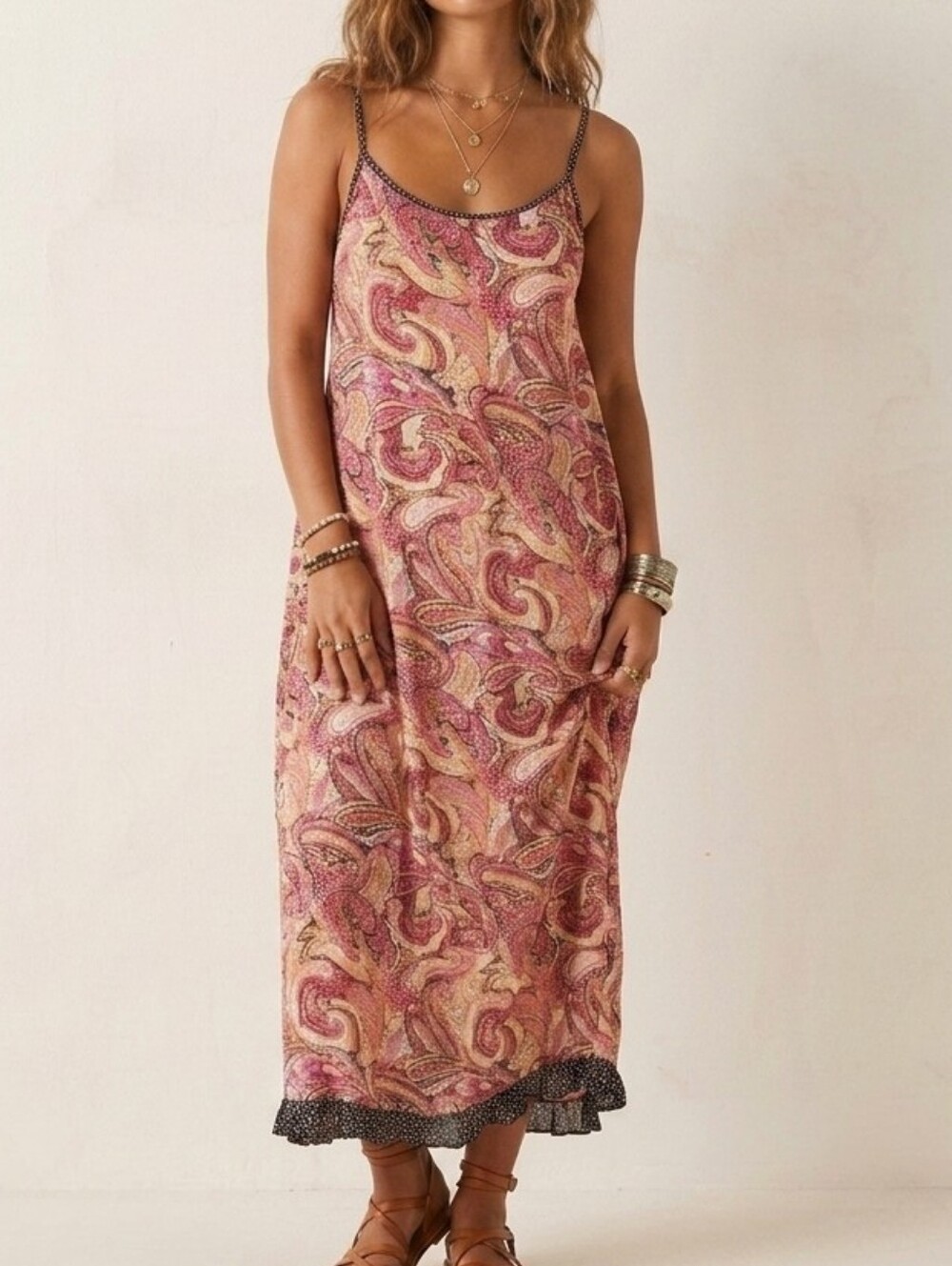 Vintage 90s 701 pink orange black artsy mixed print abstract bold dress size m